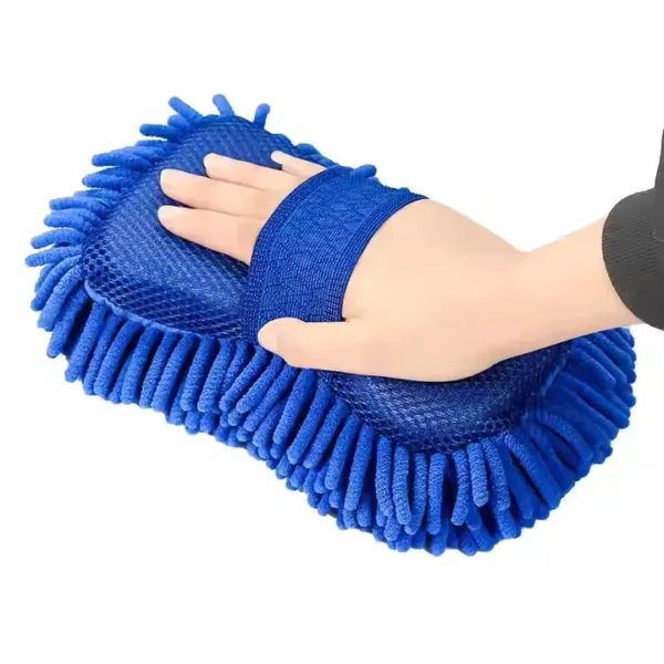 Reusable Microfiber Wash Mitt Sponge for Scratch-Free Car Cleaning – 2 Pcs