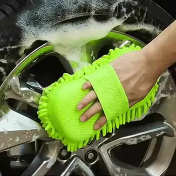 Chenille Microfiber Car Cleaning Mitt for Wash, Rinse, and Polish – 2 Pack
