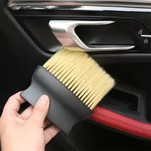 Compact Car Dust Brush with Soft Bristles for Electronics and Interior