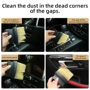 Durable Interior Detailing Brush with Soft Bristles for Car AC Vent & Dashboard