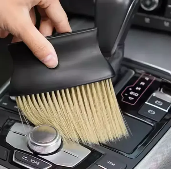 Non Slip Car Brush with Scratch-Free Bristles for Dashboard & Trunk Cleaning