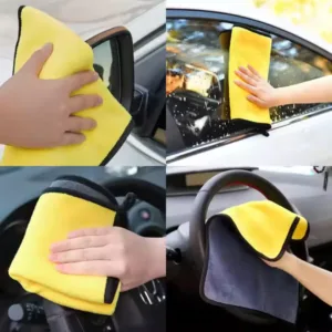 Affordable microfiber towel and sponge combo for car care