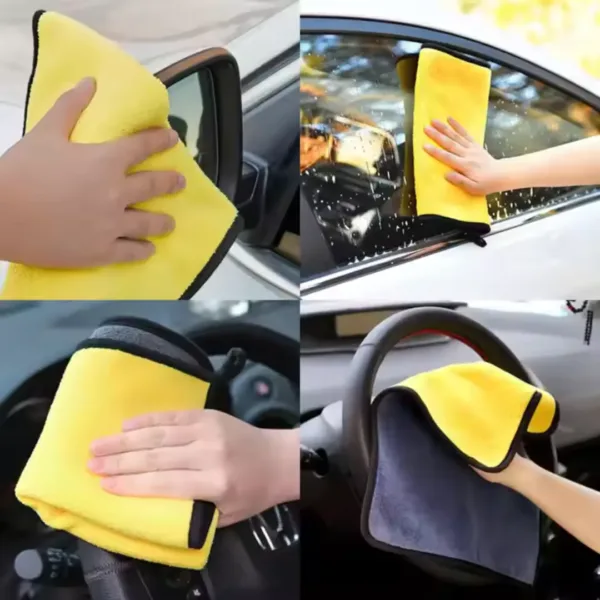 Affordable microfiber towel and sponge combo for car care