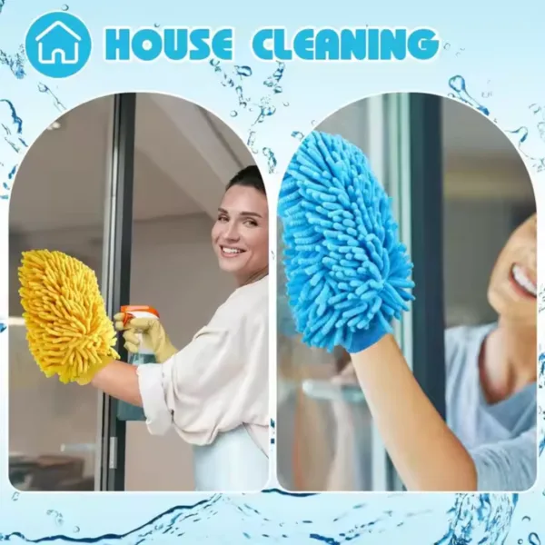Dual sided microfiber glove for car and bike wash