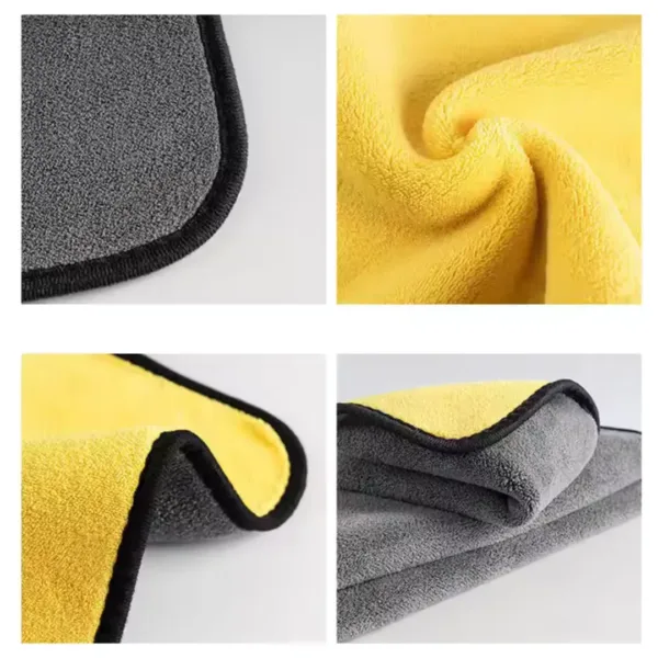 Car cleaning microfiber towel with sponge combo set
