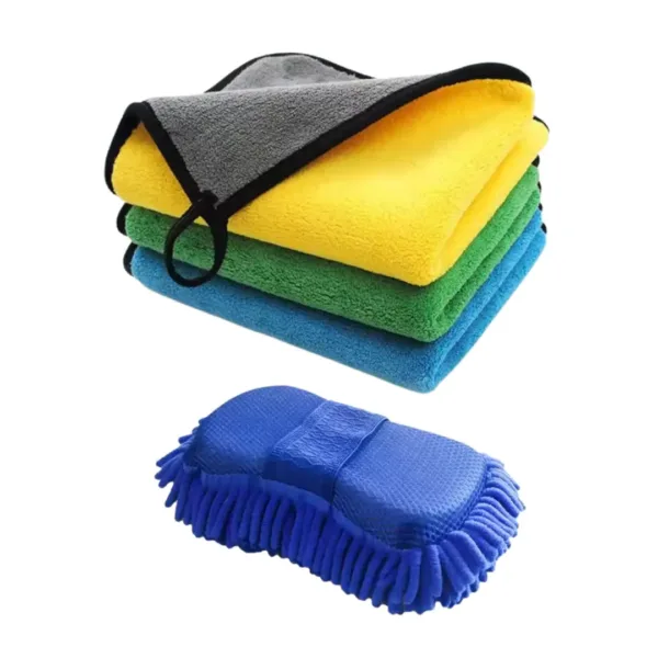 3 Piece Microfiber Car Cleaning Combo