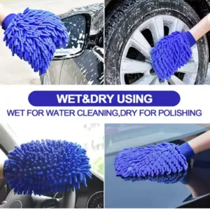Scratch free microfiber car cleaning glove